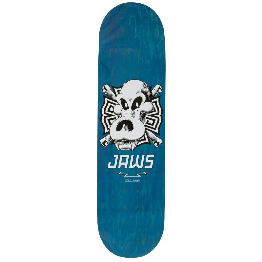 Birdhouse Pro Jaws Skull Skateboard Deck Blue 8.25"