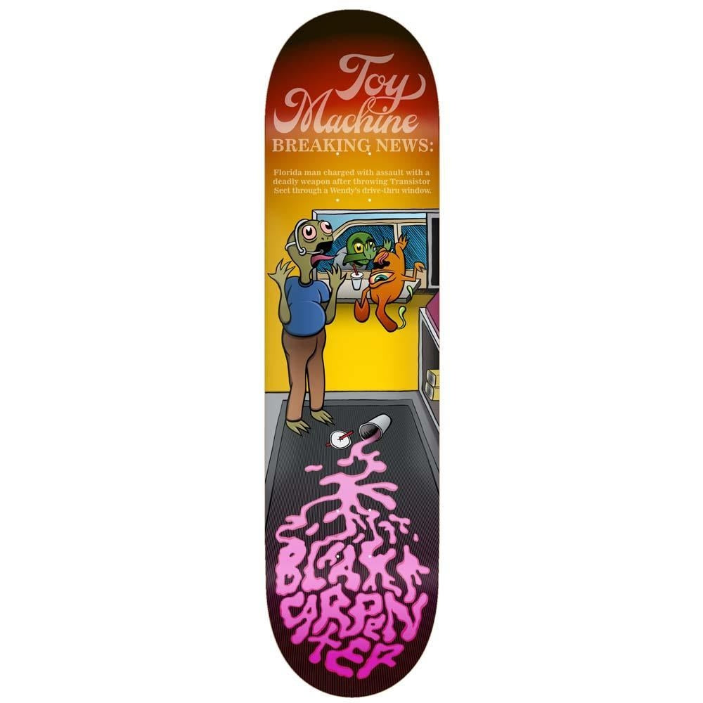 Toy Machine Carpenter Drive Thru Skateboard Deck 8.5"