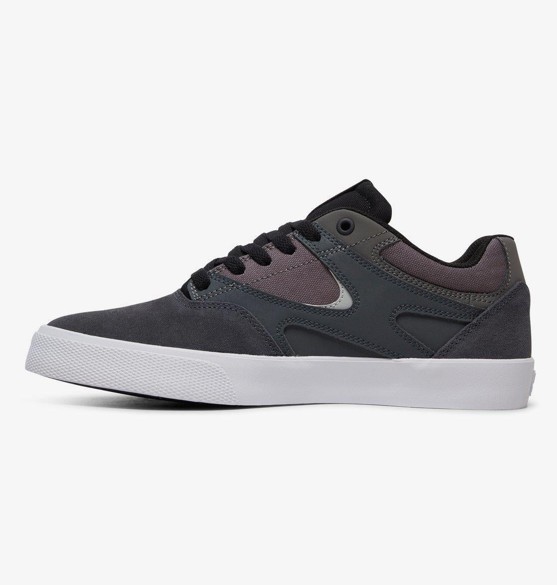 DC Shoe Co Kalis Vulc Grey Black Red Skate Shoes