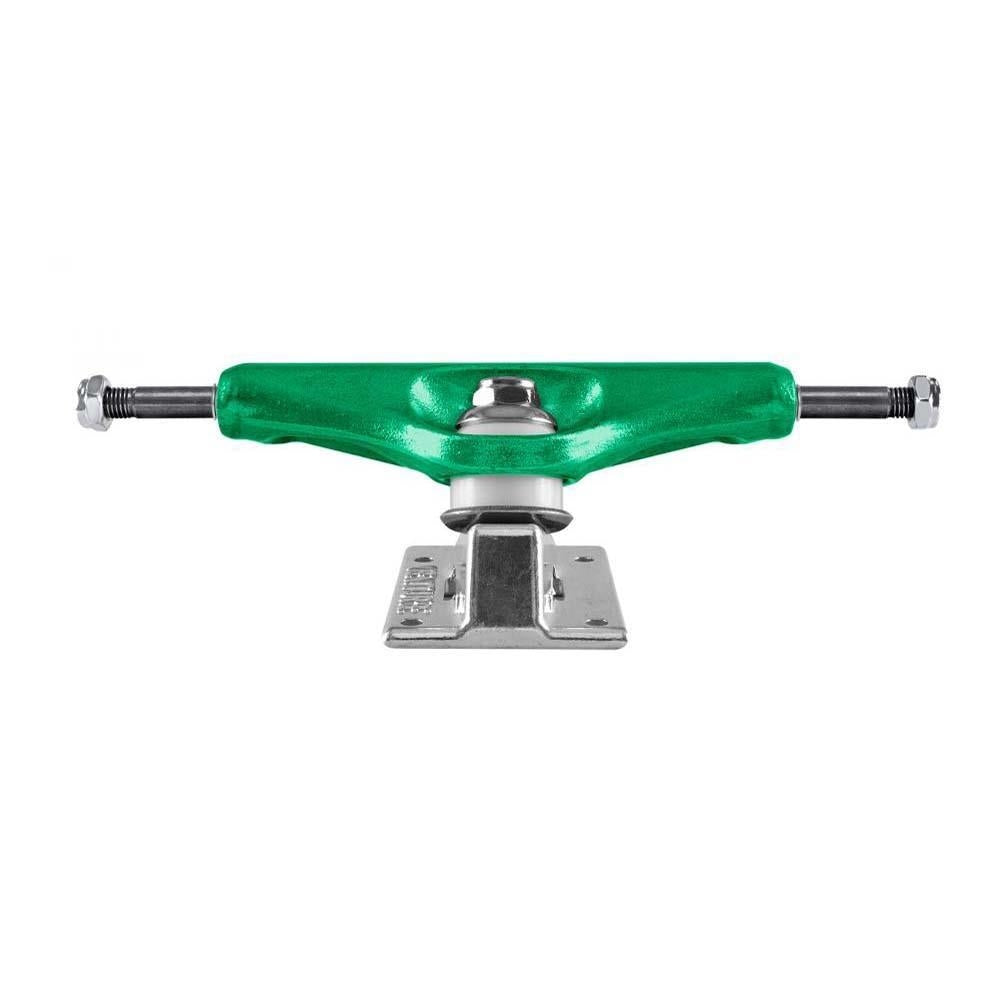 Venture V Hollow Anodized High Skateboard Trucks Silver Green 5.6"