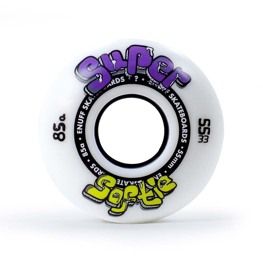 Enuff Super Softie Skateboard Wheels White 55mm