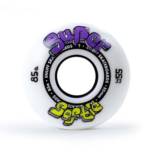 Enuff Super Softie Skateboard Wheels White 55mm