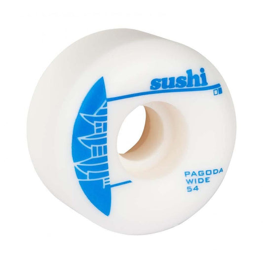 Sushi Pagoda Wide Skateboard Wheels White 54mm