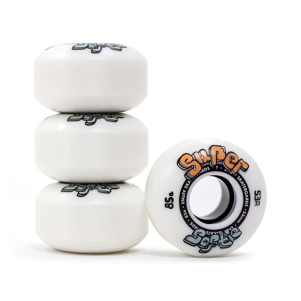 Enuff Skateboards Super Softie Skateboard Wheels 85a White 53mm