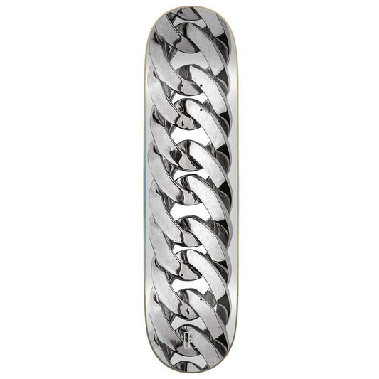 Plan B Chain Skateboard Deck Silver 8"