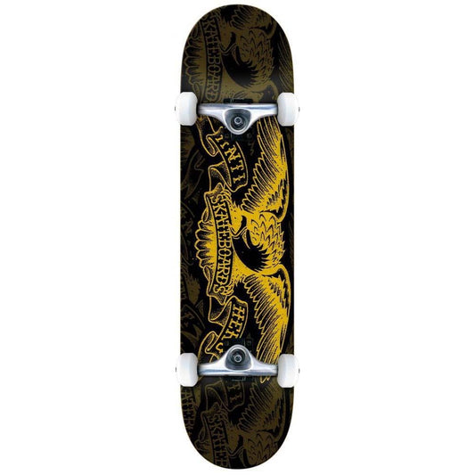 Anti Hero Complete Factory Skateboard Repeater Eagle Black/Yellow 7.75"