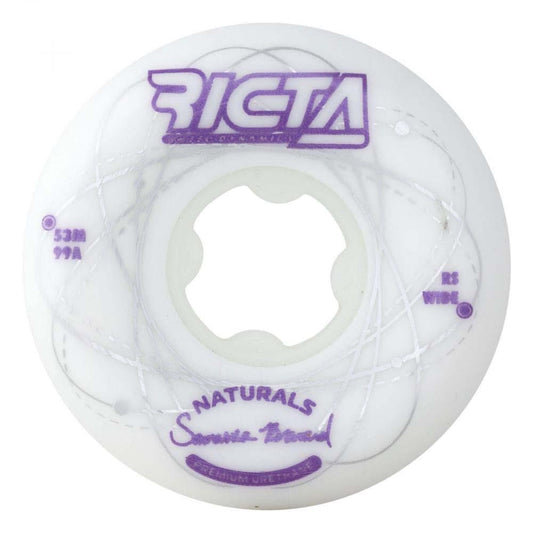 Ricta Skateboard Wheels Orbital Naturals Wide 99a White 53mm