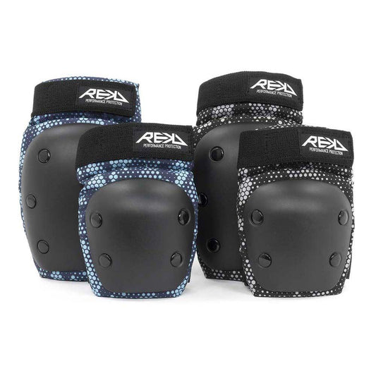 REKD Youth Heavy Duty Double Pad Set Black/Blue