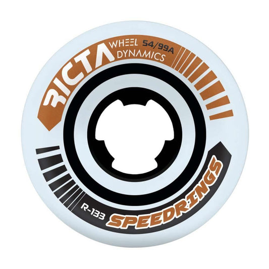 Ricta Speedrings Wide Skateboard Wheels 99a White 54mm