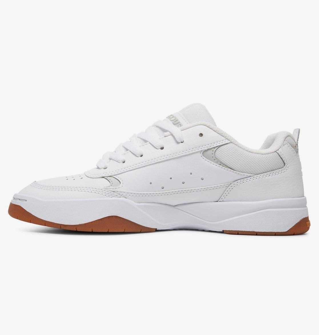 DC Shoe Co Penza White White Gum Skate Shoes
