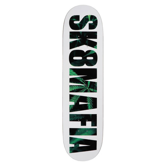 Sk8 Mafia Leaves Skateboard Deck White 8.3"
