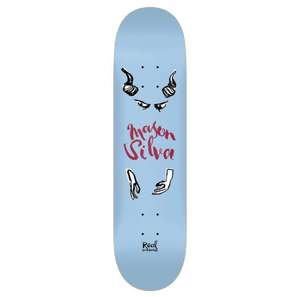 Real Mason By Natas Skateboard Deck Blue 8.28"