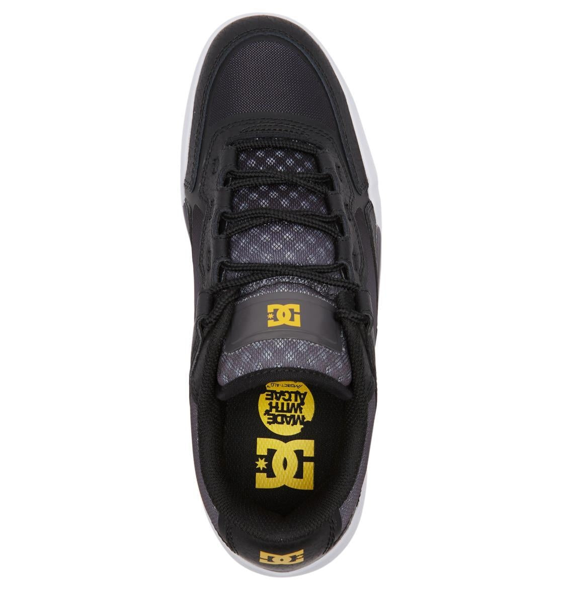 DC Metric Black Grey Yellow Skate Shoes