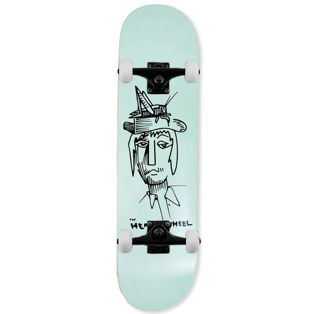 The Heated Wheel Grasshopper Guy Complete Skateboard Sky Blue 8.38"