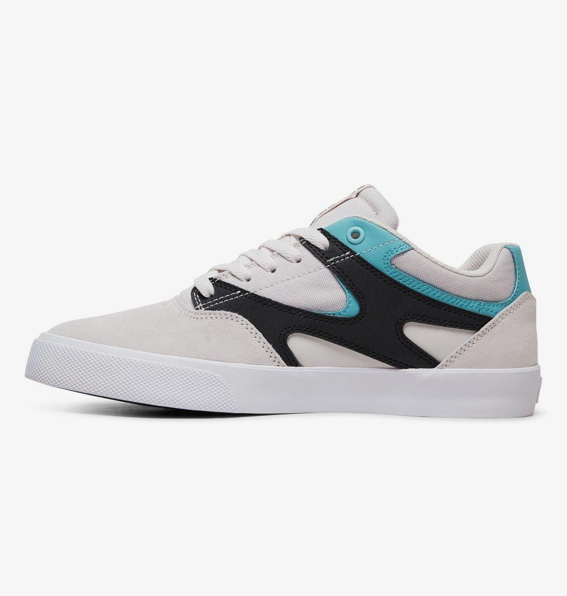 DC Shoe Co Kalis Vulc Grey Black White Skate Shoes