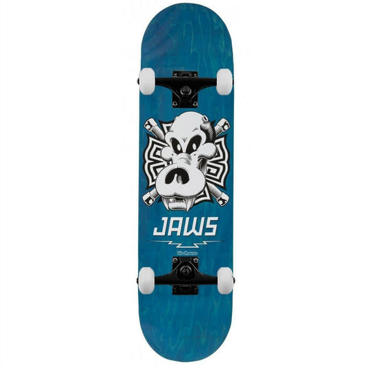 Birdhouse Pro Jaws Skull Complete Skateboard Blue 8.25"