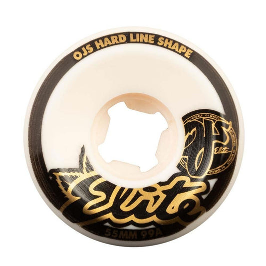 OJ Elite Skateboard Wheels Elite Hard line 99a White 55 MM