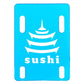 Sushi Pagoda Skateboard Riser Pads Clear Blue 1/8"