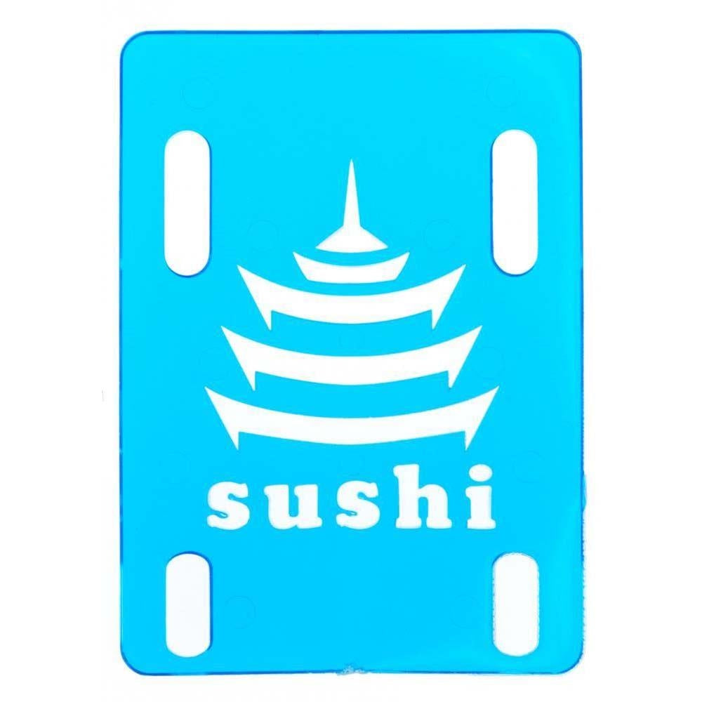 Sushi Pagoda Skateboard Riser Pads Clear Blue 1/8"