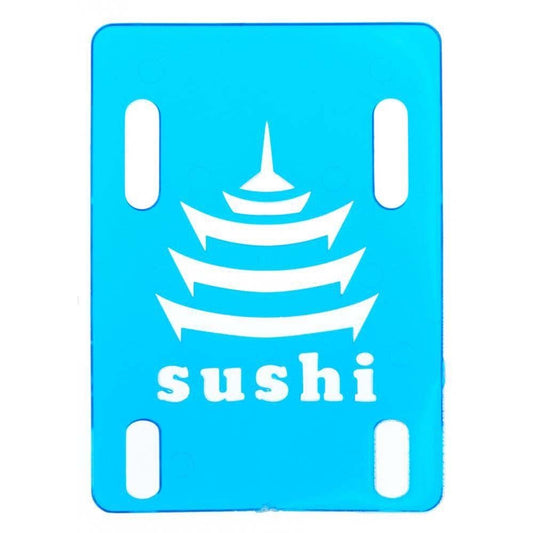 Sushi Pagoda Skateboard Riser Pads Clear Blue 1/8"