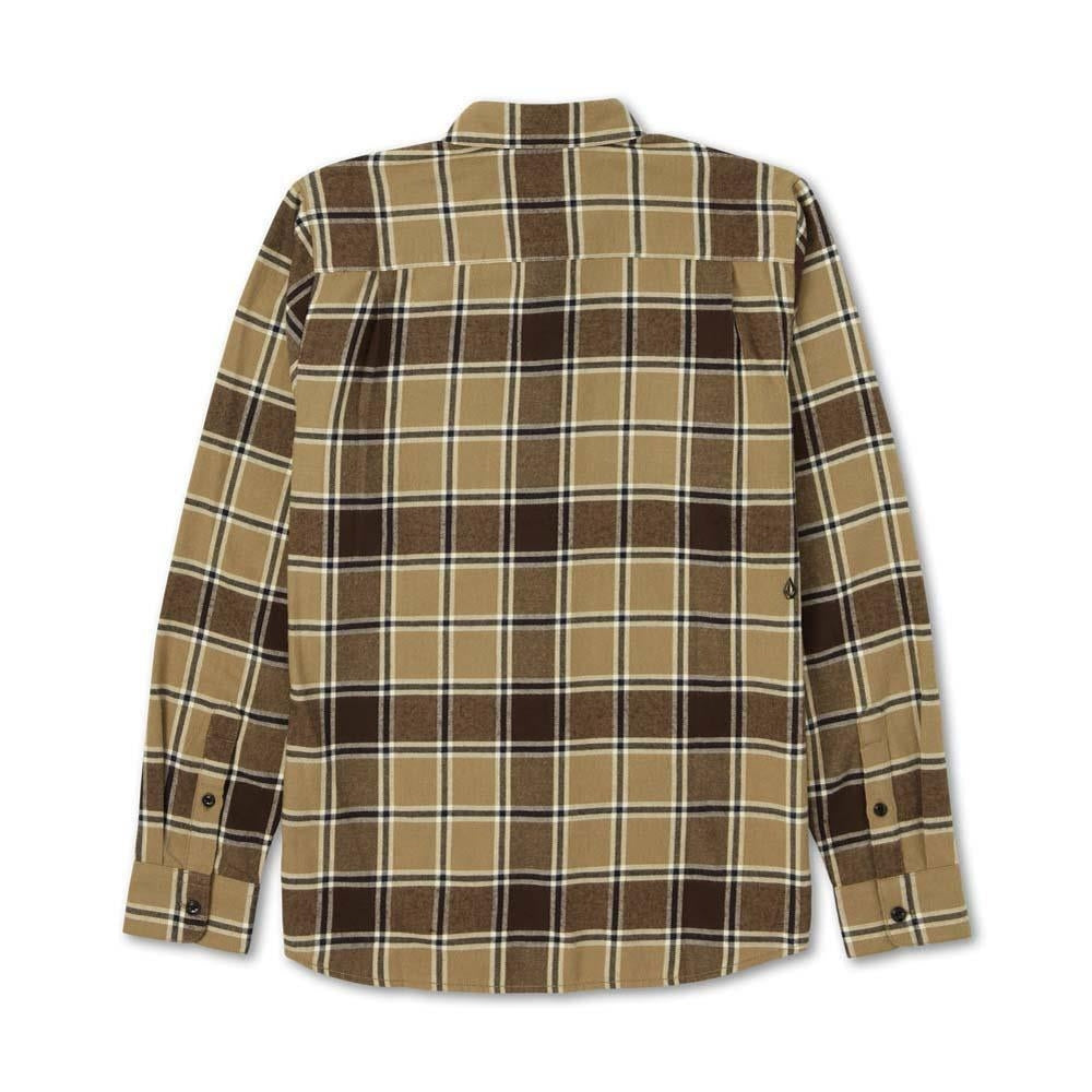 Volcom Caden Plaid Long Sleeve Shirt Khaki