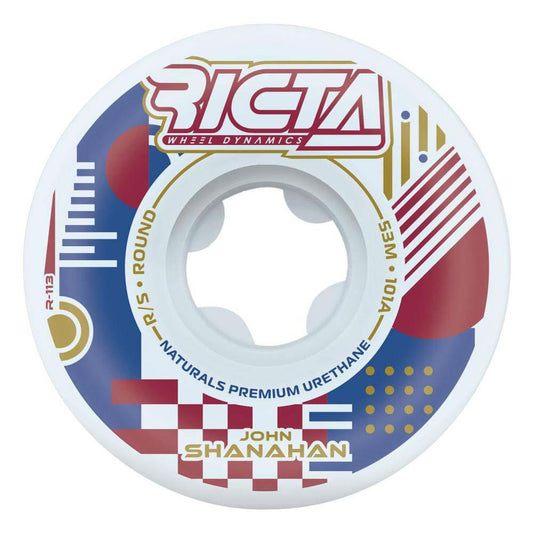 Ricta Skateboard Wheels Shanahan Flux Naturals 101a White 53 mm