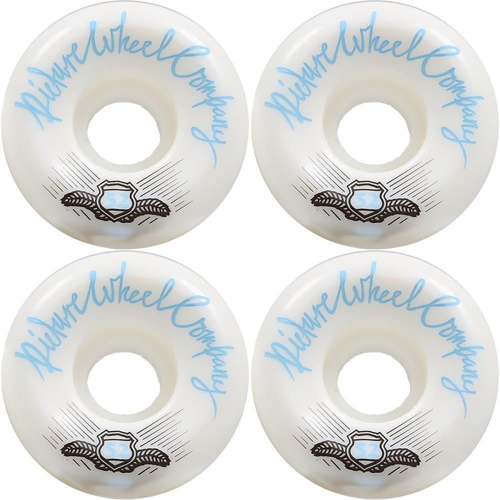 Picture Wheel Company POP Skateboard Wheels White Baby Blue 52mm