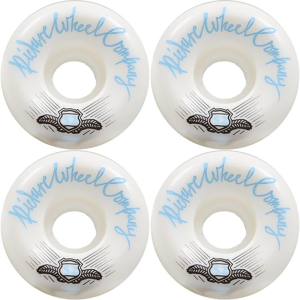 Picture Wheel Company POP Skateboard Wheels White Baby Blue 52mm