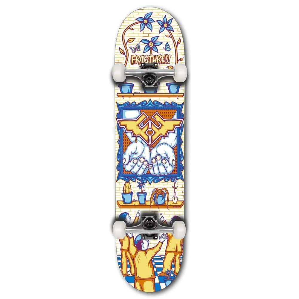 Fracture x Adswarm Factory Complete Skateboard Yellow 7.75"