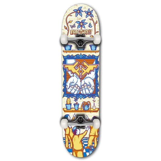 Fracture x Adswarm Factory Complete Skateboard Yellow 7.75"