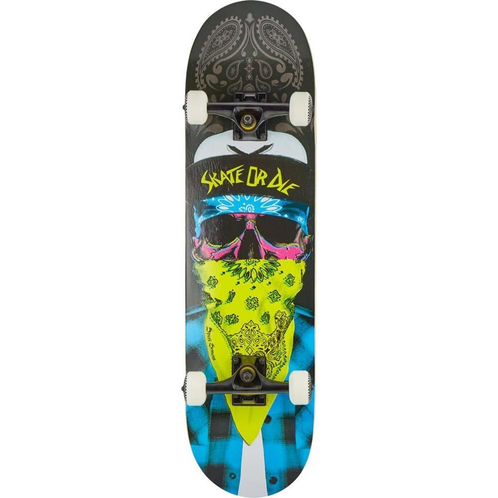 Speed Demons Mob Factory Complete Skateboard Blue Yellow 7.75"