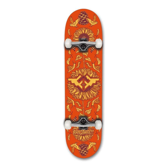 Fracture x Adswarm 2 The Golden Ratio Factory Complete Skateboard Orange 8"