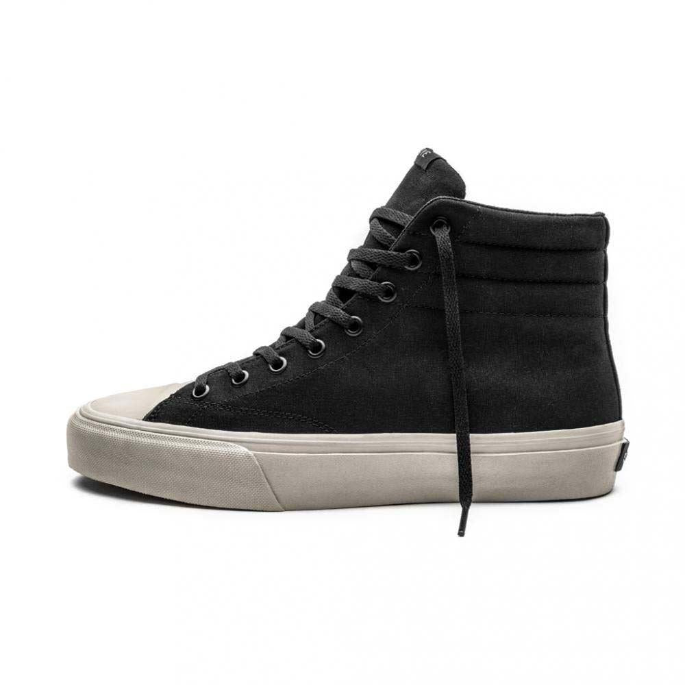 Straye Footwear Venice Black Bone Canvas Skate Shoes