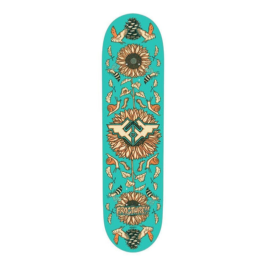 Fracture x Adswarm 2 The Golden Ratio Skateboard Deck Turquoise 8.25"