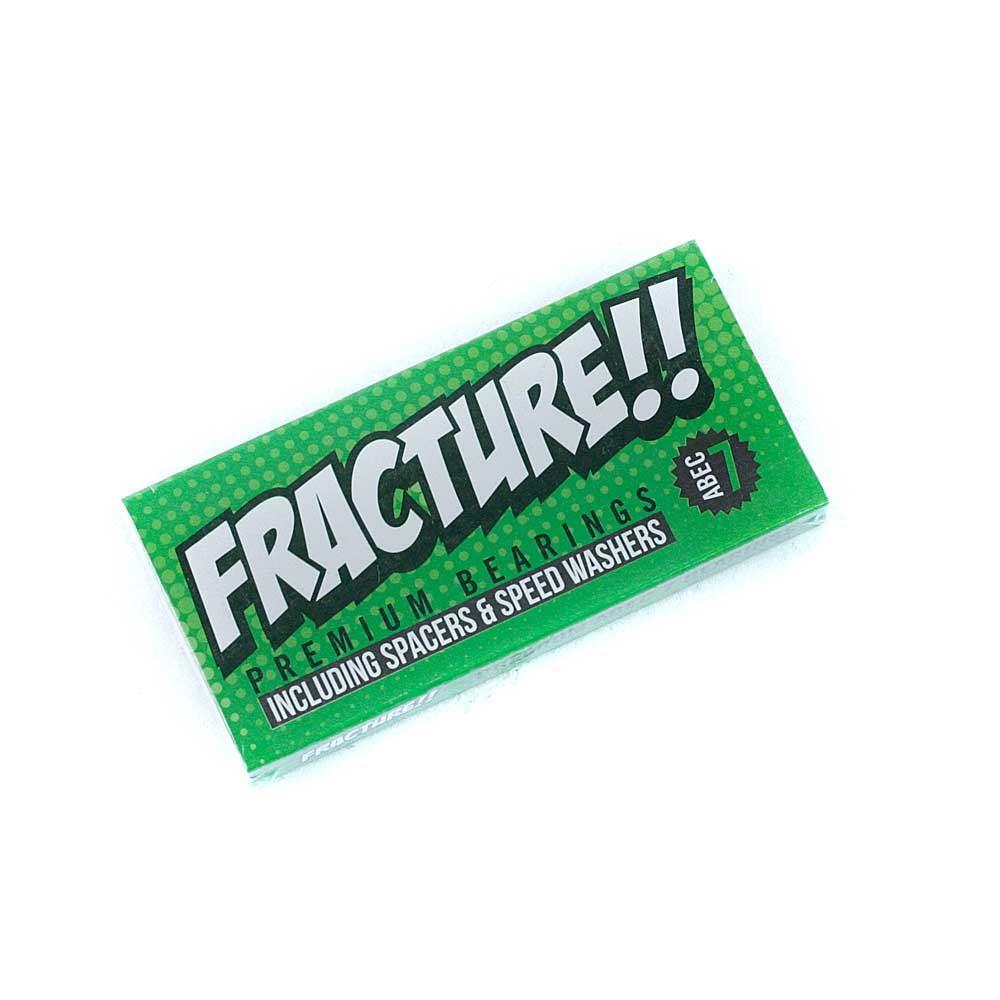 Fracture Skateboards Premium Skateboard Bearings Abec 7 Green