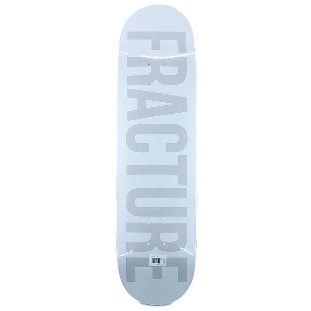 Fracture Skateboards Fade White Skateboard Deck 8.25"