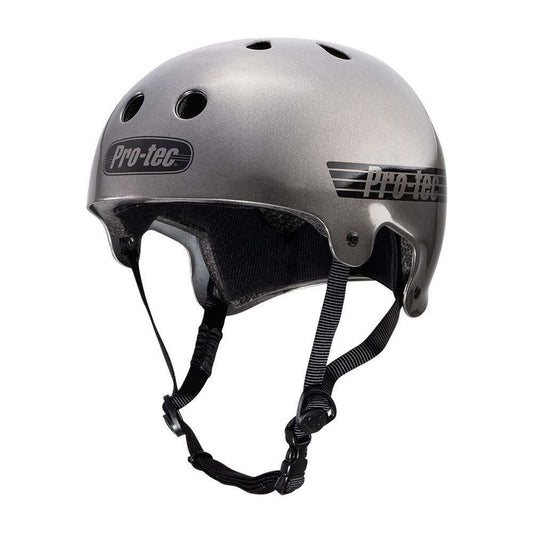 Pro-Tec Helmet Old School Cert Matte Metallic Gunmetal Adult