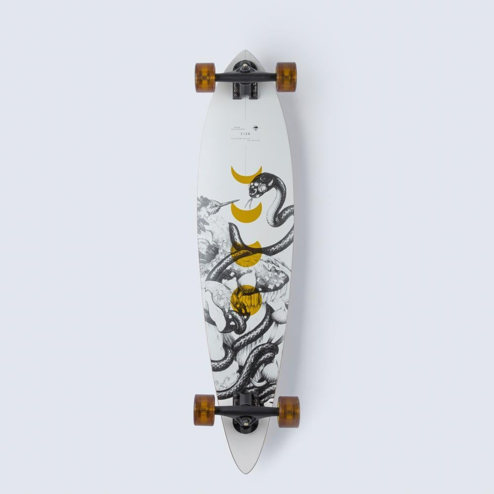 Arbor Performance Factory Complete Skateboard Bamboo Fish Multi 37"