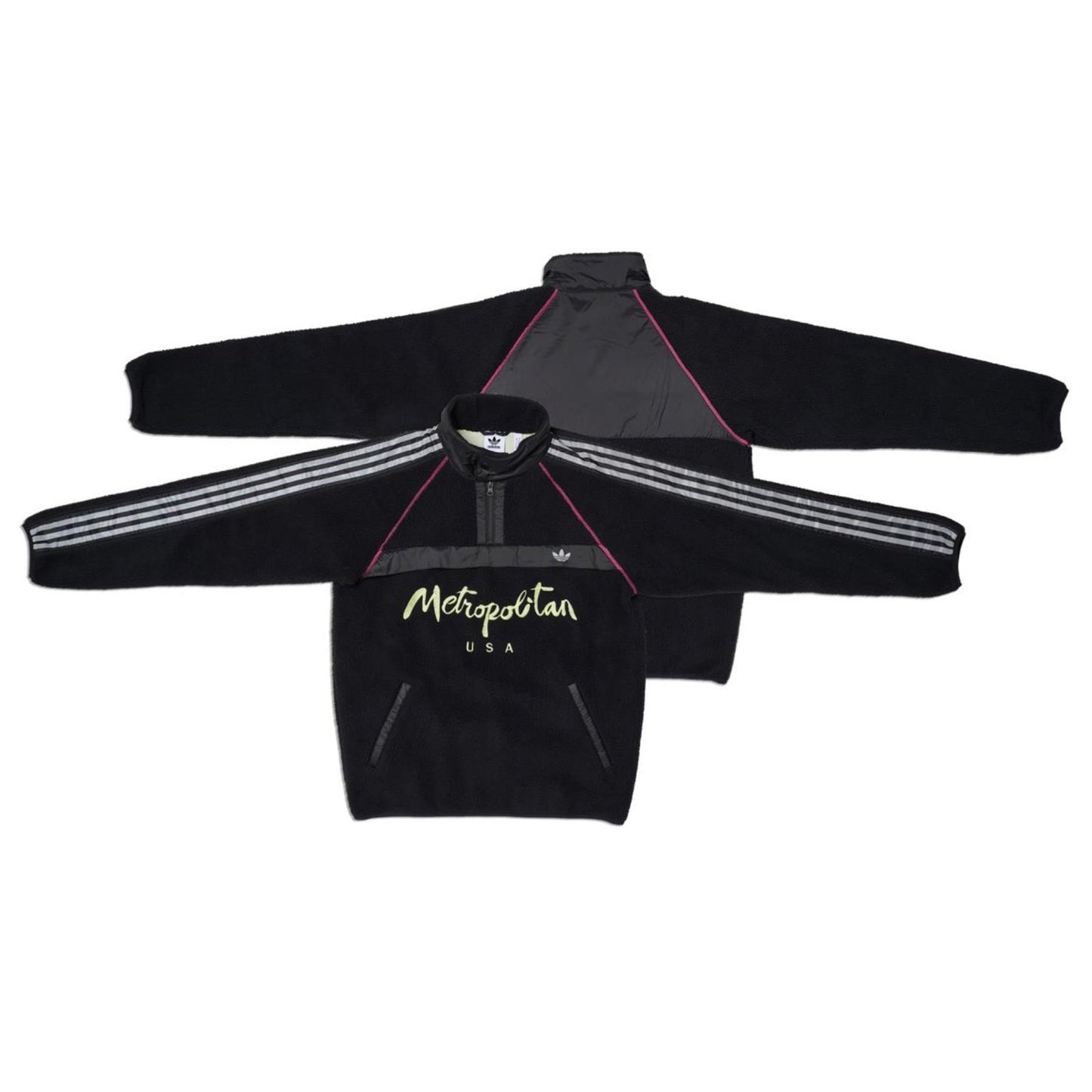 Adidas Skateboarding x Metropolitan Polar Track Top Black Yellow Tint Real Magenta