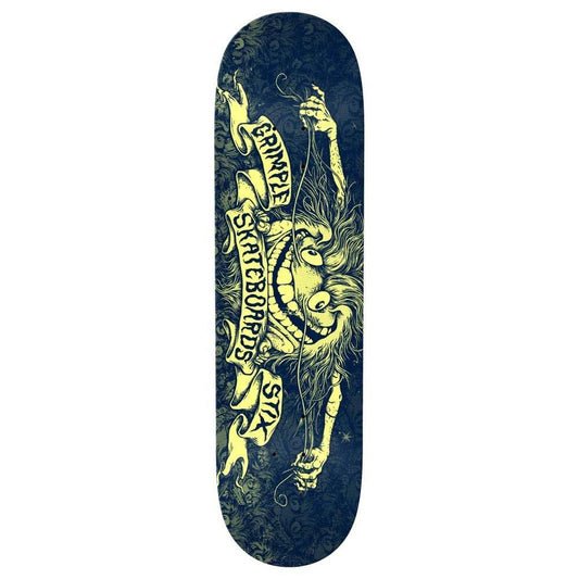 Anti Hero PP Grimplestix Skateboard Deck Navy Yellow 8.5"