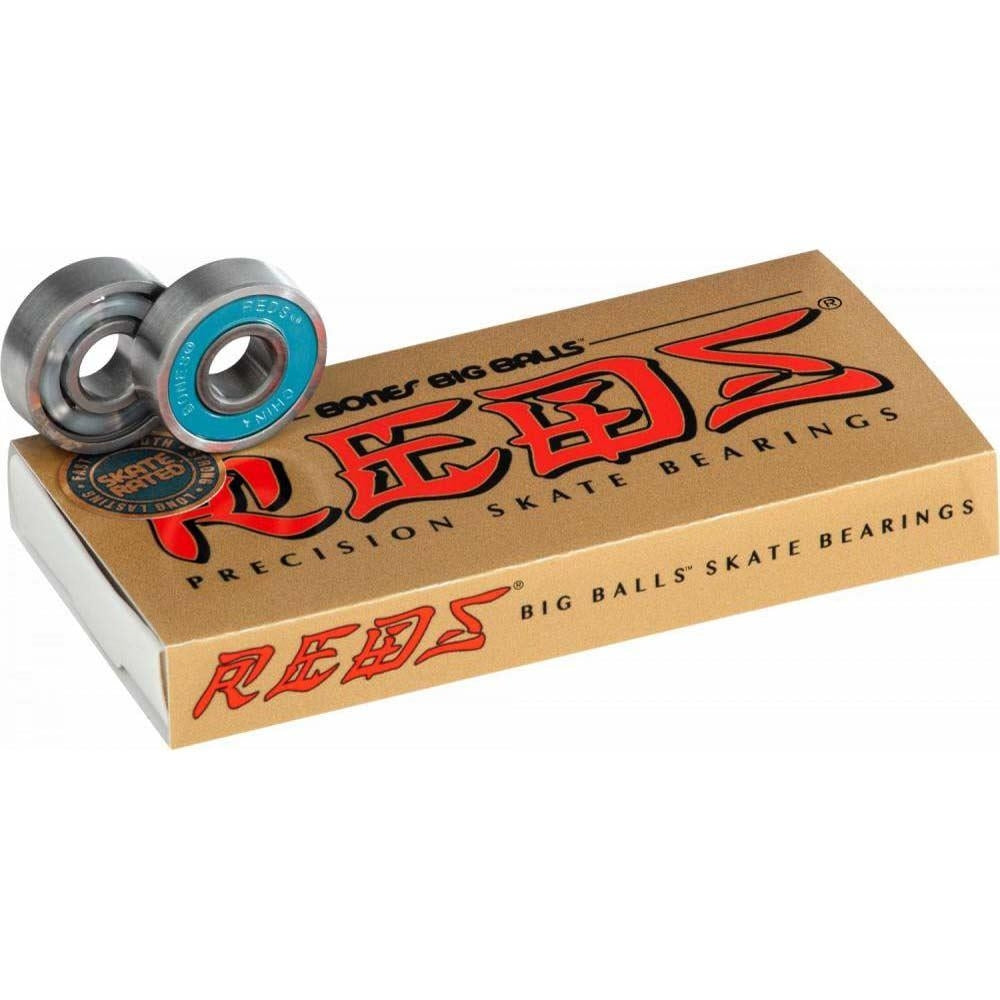 Bones Bearings Big Balls Reds Skateboard Bearings (8 Pack) 8mm