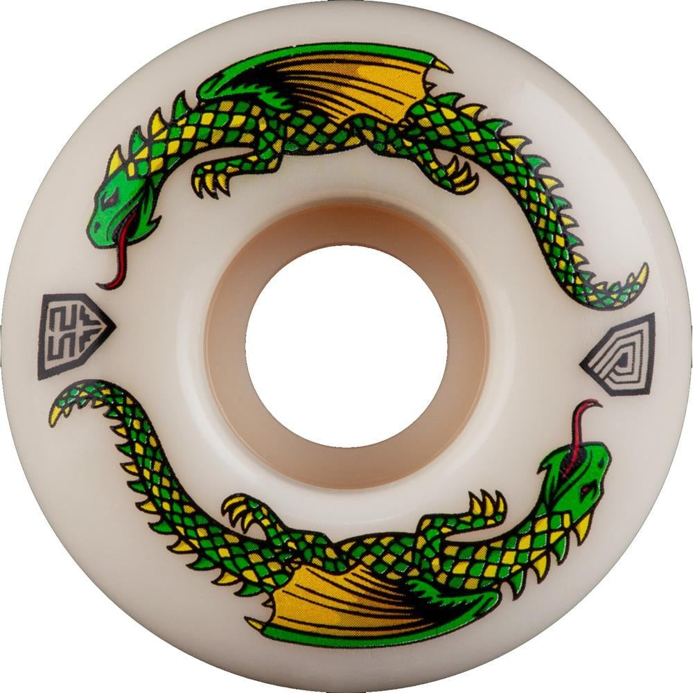 Powell Dragon Formula Skateboard Wheels Off White 93A Dragons V1 52mm x 31mm