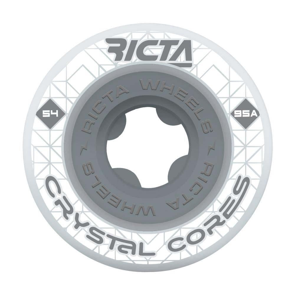 Ricta Crystal Cores Skateboard Wheels 95a Grey Clear 54mm