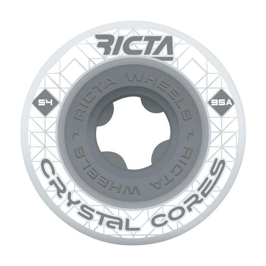 Ricta Crystal Cores Skateboard Wheels 95a Grey Clear 54mm
