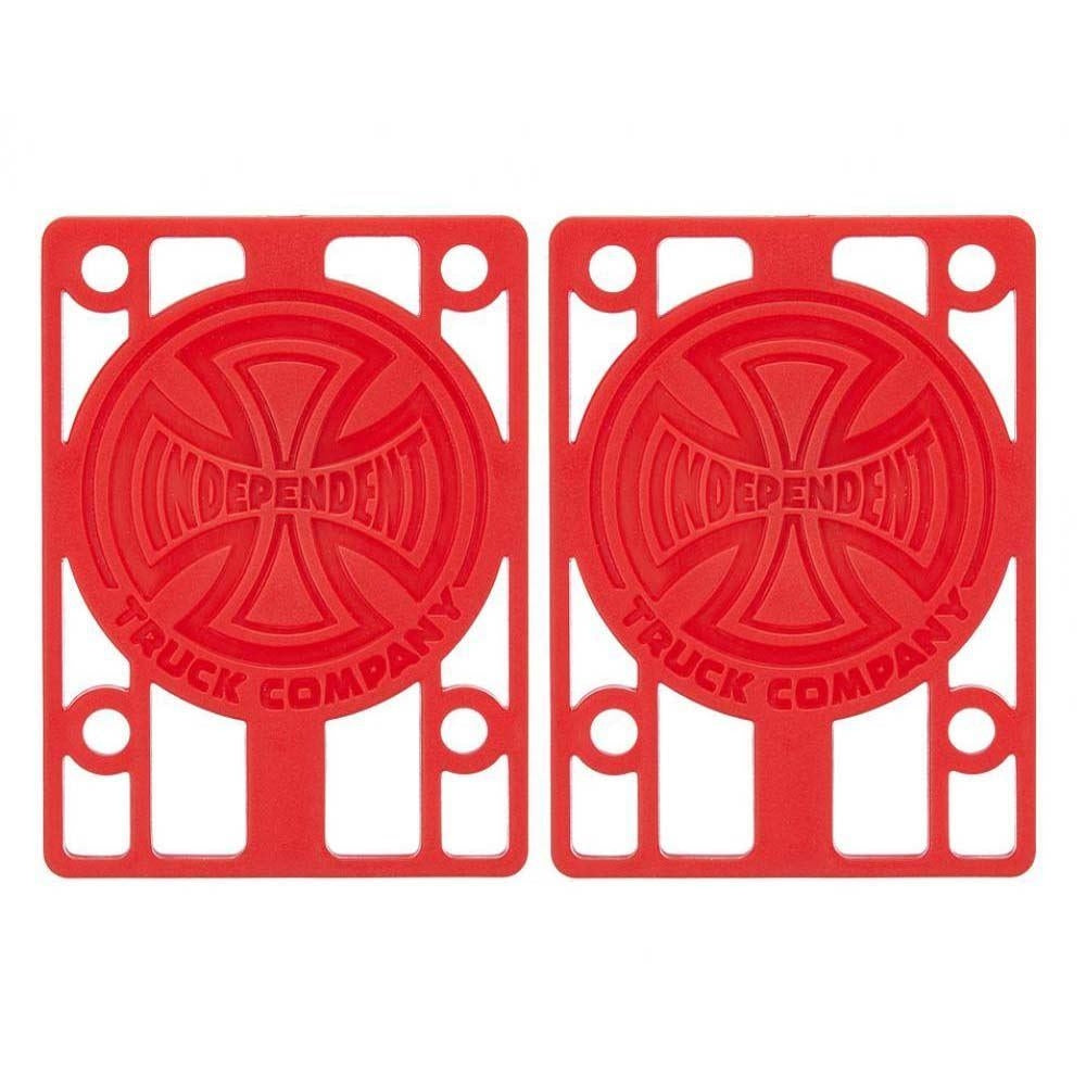 Indy Skateboard Riser Pads (Pack of 2) Red 1/8"