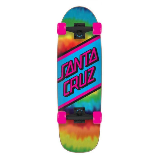 Santa Cruzer Factory Complete Skateboard  Rainbow Tie Dye Street Skate Multi 29.05"