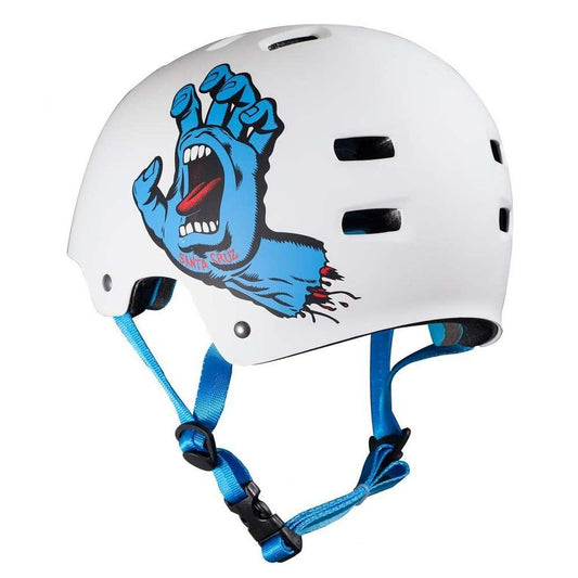 Bullet x Santa Cruz Helmet Screaming Hand Matt White Adult