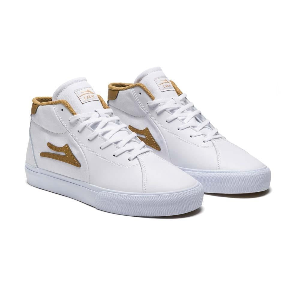 Lakai Flaco 2 Stevie Perez Mid Leather White Tobacco Skate Shoes