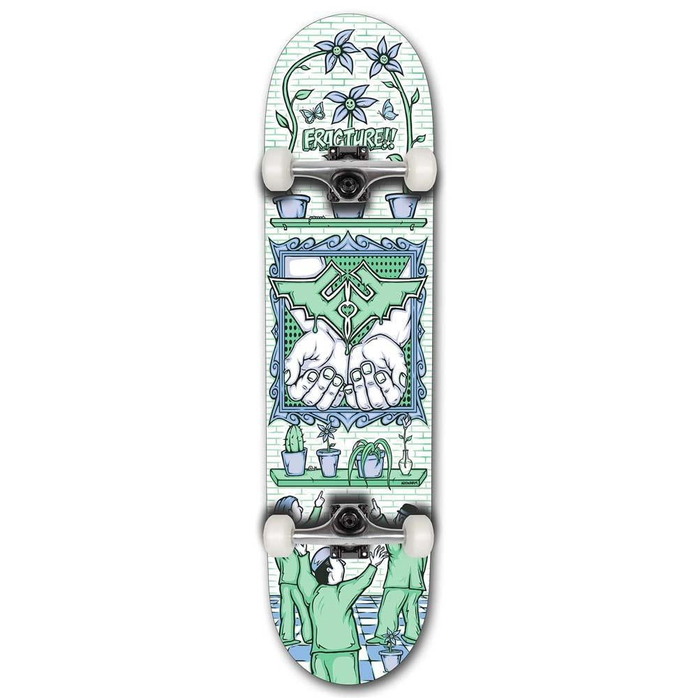 Fracture x Adswarm Factory Complete Skateboard Green 8.0"
