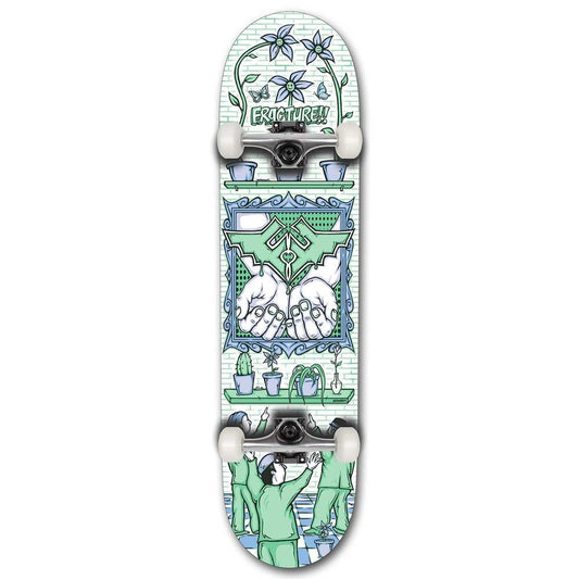 Fracture x Adswarm Factory Complete Skateboard Green 8.0"